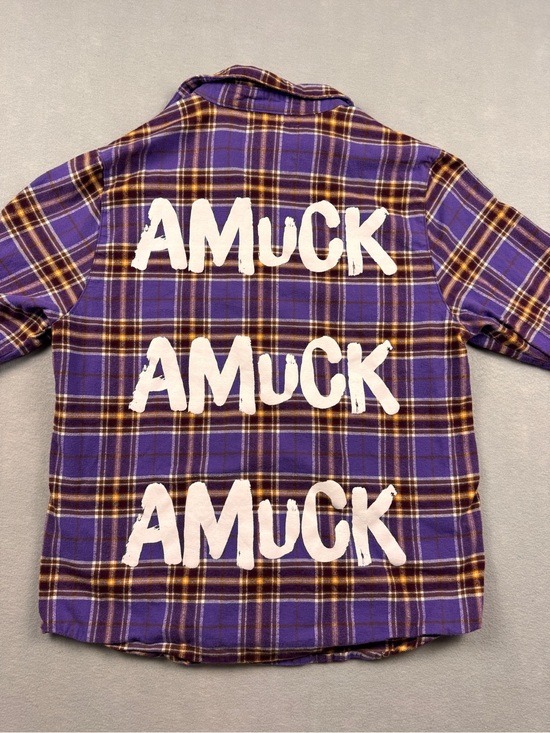 Disney Tops - Disney Hocus Pocus Sarah Amuck Flannel Shirt Large Purple Plaid Cakeworthy